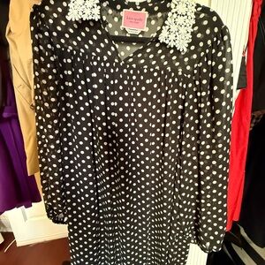 Kate Spade Black and White Polka Dot Blouse